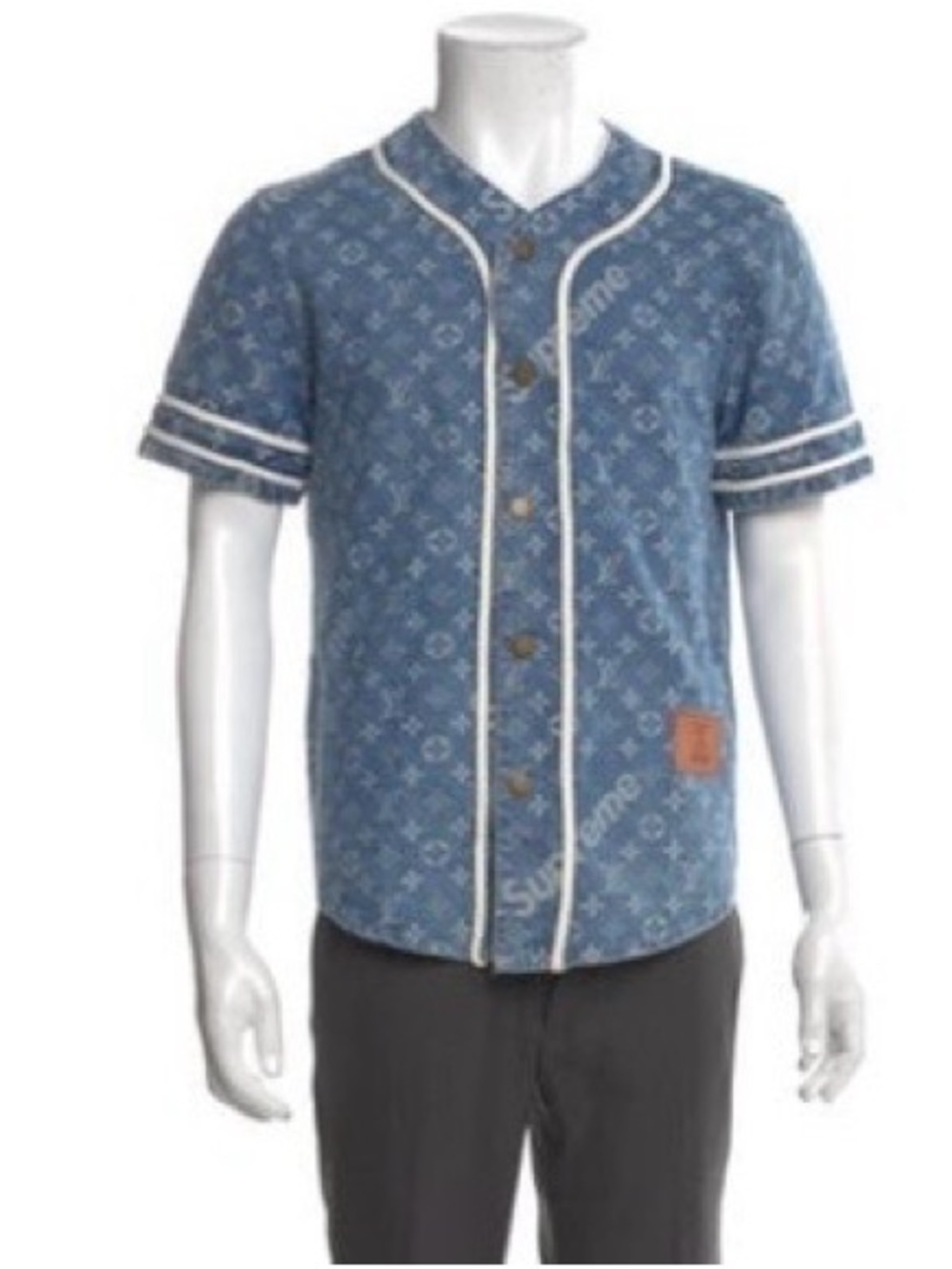 Blue Monogram Baseball Shirt